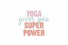 Yoga Gives You Super Power Yoga Sticker Design Product Image 3