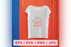 Yoga Gives You Super Power Yoga Sticker Design Product Image 2