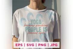 Yoga, Because Punching People Is Frowned Upon Yoga Sticker Product Image 2