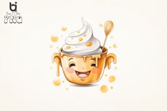 Yogurt face Watercolor Sublimation Png Bundle Product Image 6