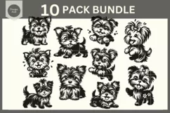 Yorkshire Terrier SVG, Yorkie Cut File, Yorkie PNG Clipart Product Image 5