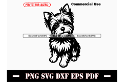 Yorkshire Terrier Dog Begging Design SVG PNG DXF EPS PDF Product Image 1
