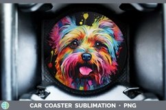 GorgeousYorkshire Terrier Car Coaster design.