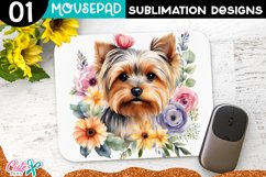 Yorkshire terrier Mouse pad Sublimation Design PNG