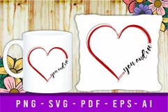You And Me SVG | Valentines SVG | Wedding SVG | Heart SVG Product Image 1