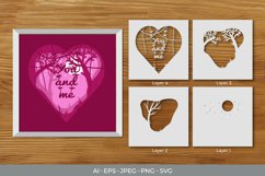 You and Me Layered Papercut 3D Product Image 1