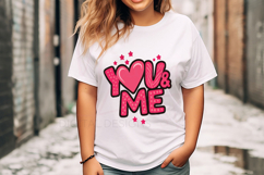You and Me Love Design | Minimal Romantic SVG for Couples Product Image 3