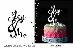 Valentine Cake Topper Laser Cut Template
