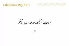 You and me SVG on greetings card