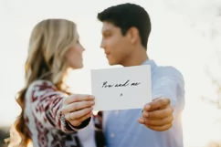 You and me SVG on greetings card