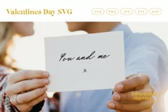 You and me SVG on greetings card