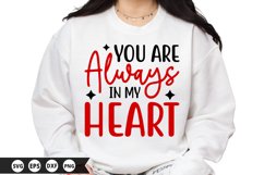 You Are Always in My Heart - Valentine SVG Design Product Image 1