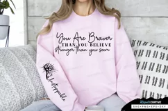 You Are Braver Than Sleeve SVG, Motivational SVG Design Product Image 3