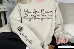 You Are Braver Than Sleeve SVG, Motivational SVG Design Product Image 1