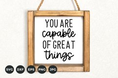 You are Capable of Great things SVG | Farmhouse Sign SVG Product Image 1