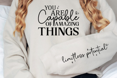 You are capable of amazing things Sleeve SVG Design Product Image 3