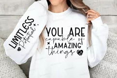 You Are Capable Of Sleeve SVG, Inspirational SVG Design Product Image 2