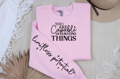 You are capable of amazing things Sleeve SVG Design Product Image 2