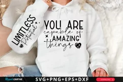 You Are Capable Of Sleeve SVG, Inspirational SVG Design Product Image 1