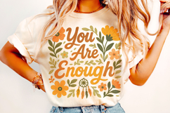 You Are Enough PNG, Inspirational PNG, Motivational Quote Product Image 1