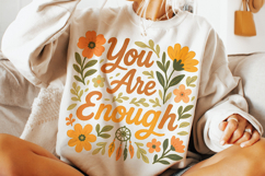 You Are Enough PNG, Inspirational PNG, Motivational Quote Product Image 2