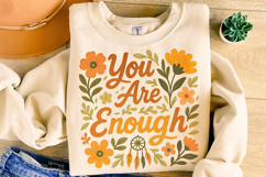 You Are Enough PNG, Inspirational PNG, Motivational Quote Product Image 4