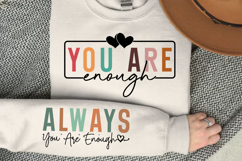 You Are Enough Sleeve SVG, Inspirational Quote SVG Product Image 2