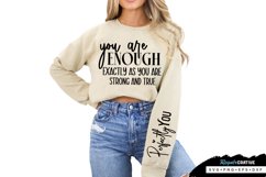You Are Enough Sleeve SVG, Motivational SVG Design Product Image 3