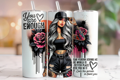 You Are Enough, Motivational Quotes Tumbler, Affirmations Product Image 1