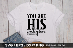You are his masterpiece SVG - Bible Verse Design Product Image 1