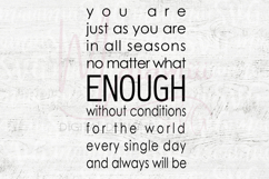 You Are Enough SVG, Self Love Quote SVG, Mental Health SVG, Product Image 5