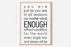 You Are Enough SVG, Self Love Quote SVG, Mental Health SVG, Product Image 4