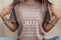 You Are Enough SVG, Self Love Quote SVG, Mental Health SVG, Product Image 2
