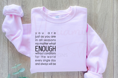 You Are Enough SVG, Self Love Quote SVG, Mental Health SVG, Product Image 3