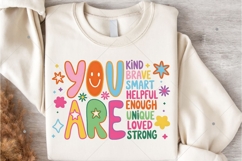 You Are Kind Png, Back To School Teacher PNG, Color Block Product Image 4