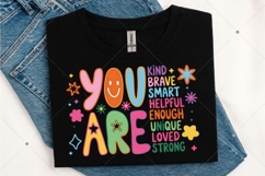 You Are Kind Png, Back To School Teacher PNG, Color Block Product Image 5