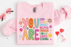 You Are Kind Png, Back To School Teacher PNG, Color Block Product Image 6
