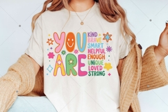 You Are Kind Png, Back To School Teacher PNG, Color Block Product Image 9