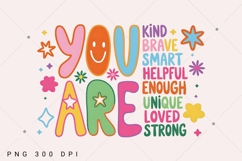 You Are Kind Png, Back To School Teacher PNG, Color Block Product Image 1