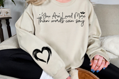 You are loved more than words can say Sleeve Svg Design Product Image 2