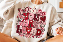 You are loved Png, Boho Valentine Floral Png Product Image 3