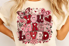 You are loved Png, Boho Valentine Floral Png Product Image 4