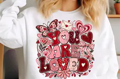 You are loved Png, Boho Valentine Floral Png Product Image 5