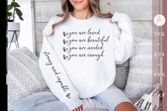You Are Loved You Are Beautiful Sleeve SVG Product Image 1