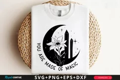You Are Made Of Magic SVG, Wildflower Celestial SVG Design Product Image 1