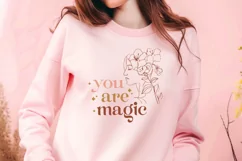 You Are Magic SVG - Boho Flower Girl Retro Inspirational Png Product Image 2