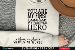 You Are My First Teacher Sleeve SVG, Mother's Day SVG Design Product Image 1