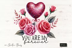 My Forever Valentines Quote PNG | Valentines Day PNG Product Image 4