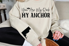 You are my rock my anchor Sleeve SVG Design Product Image 3