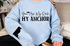 You are my rock my anchor Sleeve SVG Design Product Image 2